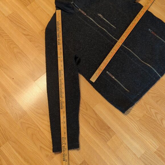 LL Bean Guidepoint Wool Fleece Jacket Mens Large Gray Full Zip - Picture 3 of 7